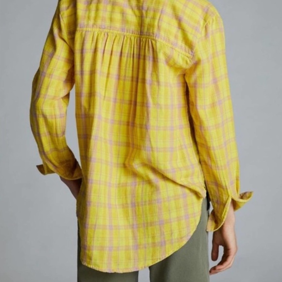 Anthropologie Seen Worn Kept Romy Button Down Blouse Top Shirt 8 - Picture 8 of 9